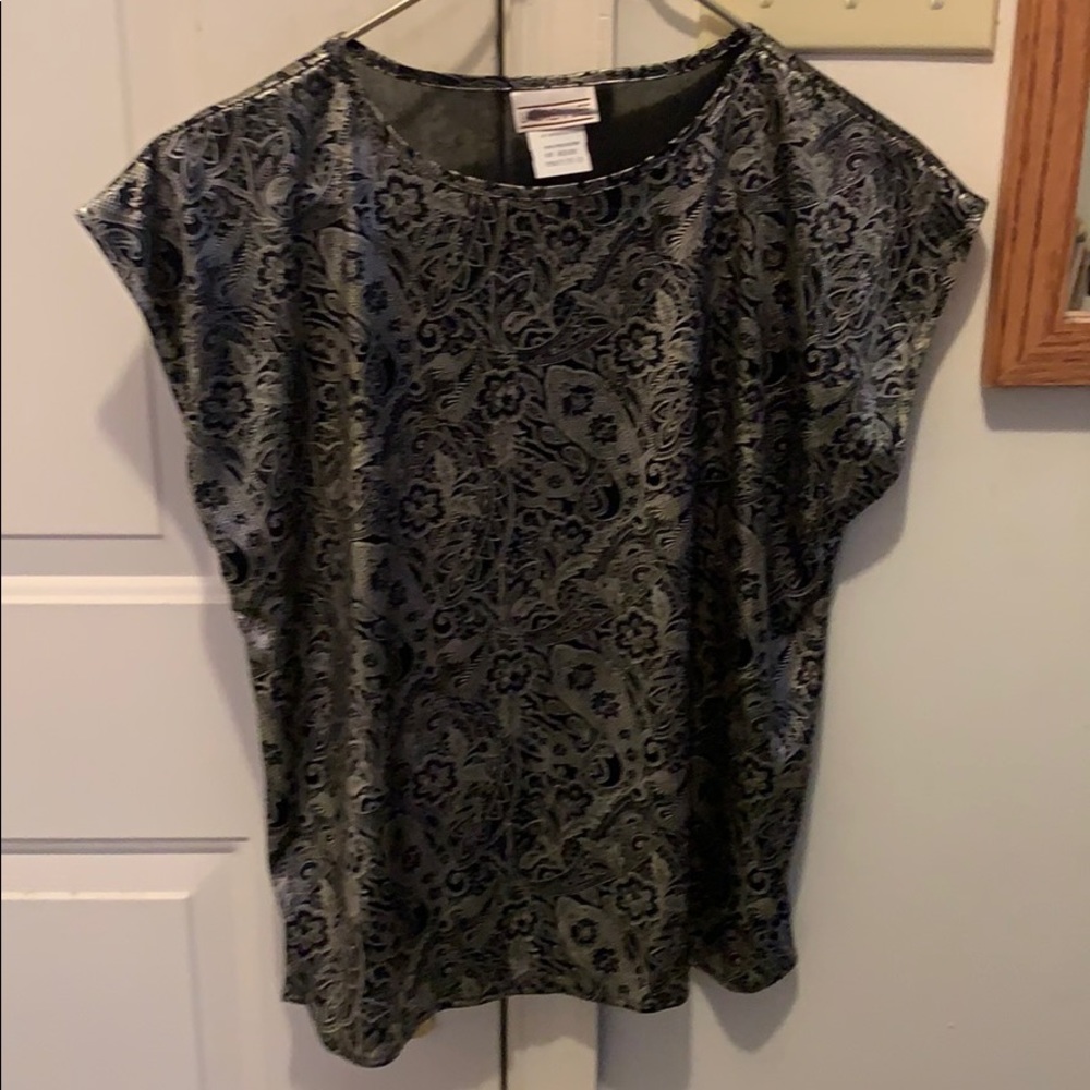 Vintage Lauren Lee Paisley Print Blouse Top Size M